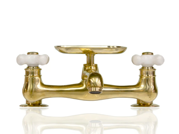 MONTAIGNE - 2 hole wall-mounted brass bridge mixer by WatermarkFixtures - view 2