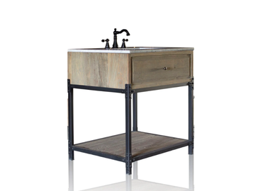 SABINE - Single floor-standing wooden vanity unit with integrated washbasin by WatermarkFixtures - view 3