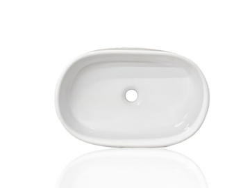 SC8183 - Oval countertop single porcelain washbasin by WatermarkFixtures - view 2