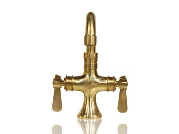 BRASS - 1 hole countertop brass washbasin mixer by WatermarkFixtures - view 3