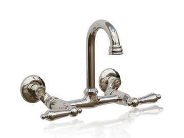 WMF-LF-604-ML - 2 hole wall-mounted brass washbasin mixer by WatermarkFixtures - view 3