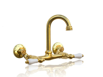 WMF-LF-604-PL - Wall-mounted 2 hole brass washbasin mixer by WatermarkFixtures - view 3