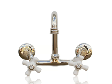WMF-LF-604-PC - Wall-mounted 2 hole brass washbasin mixer by WatermarkFixtures - view 2
