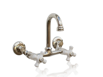 WMF-LF-604-PC - Wall-mounted 2 hole brass washbasin mixer by WatermarkFixtures - view 3