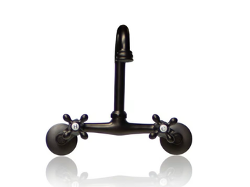 WMF-LF-604-MC - 2 hole wall-mounted brass washbasin mixer by WatermarkFixtures - view 2