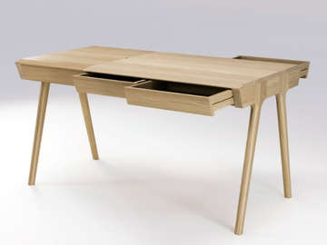 METIS - Solid wood writing desk with drawers by Wewood - view 2