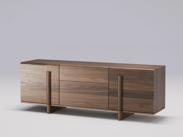 BRUTALIST - Walnut sideboard with drawers and doors by Wewood - view 3