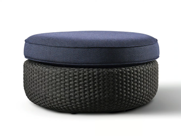 PARADISE BIRD OUTDOOR - Round fabric garden pouf by Wittmann - view 2