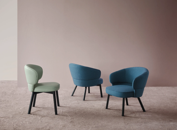 MORTON - Swivel upholstered fabric chair by Wittmann - view 3