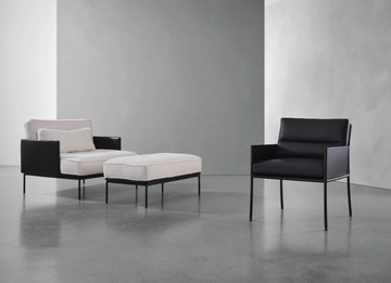 FAME - Leather easy chair with armrests by Wittmann - view 3