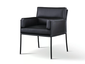 FAME - Leather easy chair with armrests by Wittmann - view 2