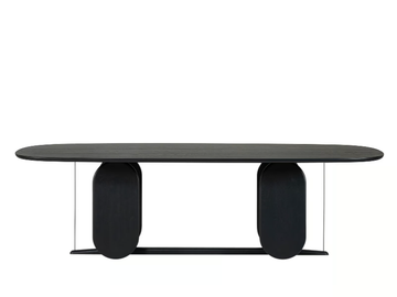 WHERRY - Oval wooden dining table by Woak - view 2