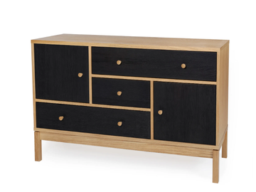 ABBEY WOOD - Wood veneer sideboard with drawers by Woodman - view 2