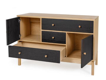 ABBEY WOOD - Wood veneer sideboard with drawers by Woodman - view 3