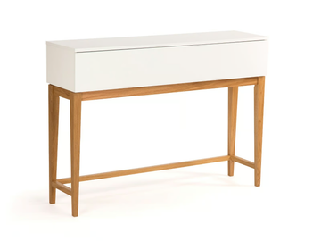 BLANCO - Rectangular wooden console table with drawers by Woodman - view 2