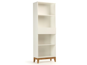 BLANCO - Open melamine-faced chipboard bookcase with drawers by Woodman - view 2