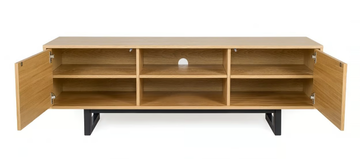 CAMDEN DIAMOND - Wood veneer TV cabinet with doors by Woodman - view 3