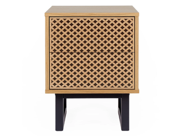 CAMDEN DIAMOND - Square wooden bedside table with drawers by Woodman - view 2