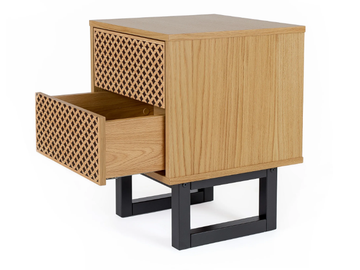 CAMDEN DIAMOND - Square wooden bedside table with drawers by Woodman - view 3