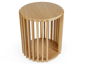 DRUM - Round wooden coffee table for living room by Woodman - view 2