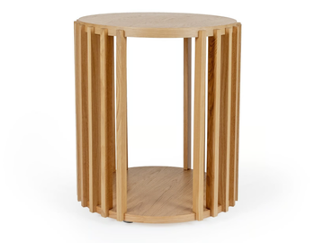 DRUM - Round wooden coffee table for living room by Woodman - view 3