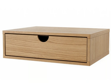 FARSTA - Wall-mounted wood veneer bedside table by Woodman - view 2
