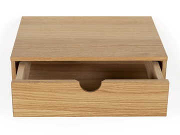 FARSTA - Wall-mounted wood veneer bedside table by Woodman - view 3
