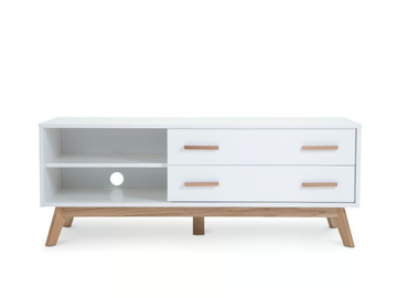 KENSAL NORDIC - Melamine-faced chipboard TV cabinet with drawers with cable management by Woodman - view 3
