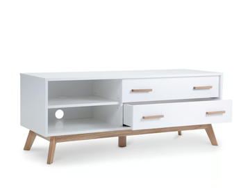 KENSAL NORDIC - Melamine-faced chipboard TV cabinet with drawers with cable management by Woodman - view 2