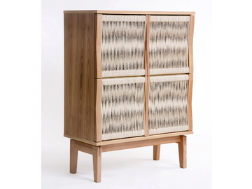LILLA ATELJEN - Wood veneer highboard with doors by Woodman - view 2