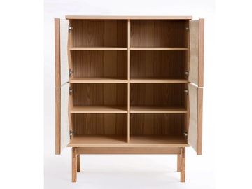 LILLA ATELJEN - Wood veneer highboard with doors by Woodman - view 3