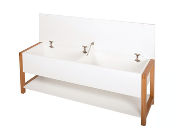 NORTHGATE - Storage melamine-faced chipboard bench by Woodman - view 2