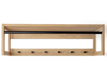 SLUSSEN - Wall-mounted steel and wood coat rack by Woodman - view 3