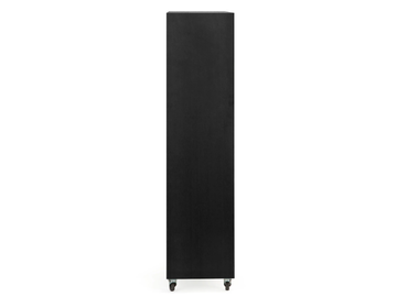 SOUTHBURY BLACK - Open divider melamine-faced chipboard bookcase with casters by Woodman - view 3