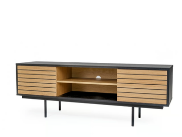 STRIPE - Chipboard TV cabinet with doors by Woodman - view 3