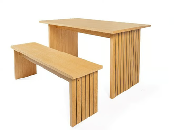 STRIPE - Rectangular wood veneer dining table by Woodman - view 3