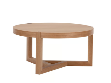 BRENTWOOD - Round wood veneer coffee table by Woodman - view 3