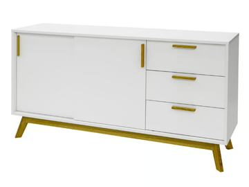 KENSAL NORDIC - Melamine-faced chipboard sideboard with sliding doors by Woodman - view 2