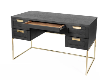 PIMLICO - Wood veneer writing desk with drawers by Woodman - view 2
