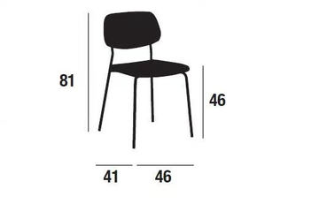 4205 - Fabric chair open back with integrated cushion by XLINE - view 3