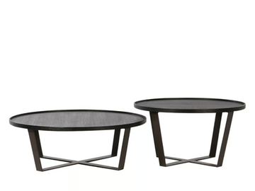 ARTY - Low round wooden coffee table by XVL - view 2