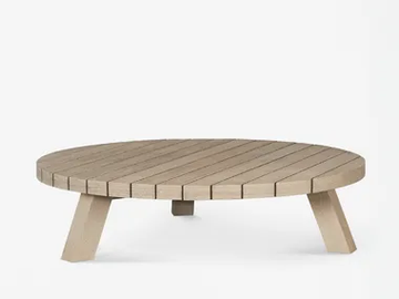 MALIBU - Round teak coffee table by XVL - view 2