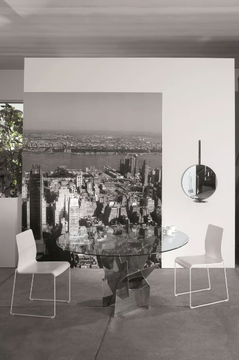 DIAMANTE - Round glass table by YDF - view 3