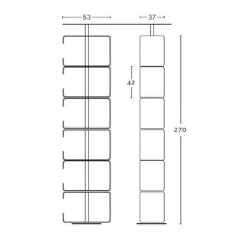 TICO BIG - Sectional floor-ceiling mounted bookcase by ZAVA - view 3