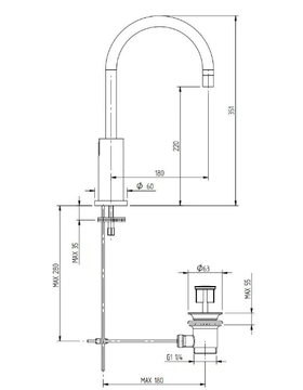 DA-DA - Single handle washbasin mixer with adjustable spout by ZAZZERI - view 3