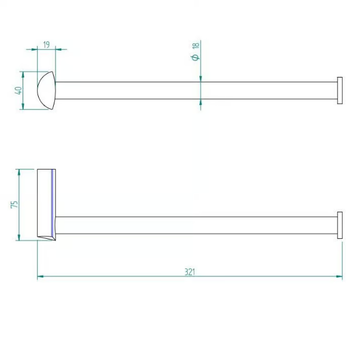 TANGO - Steel towel rail by ZAZZERI - view 3
