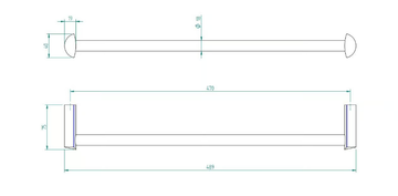 TANGO - Steel towel rail by ZAZZERI - view 3