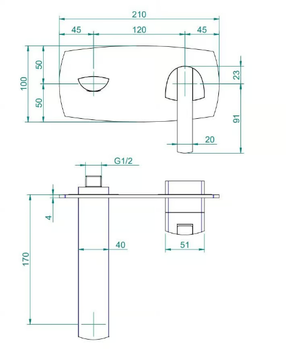 TANGO - Wall-mounted steel washbasin mixer by ZAZZERI - view 3