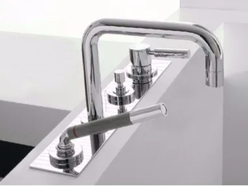 DA-DA - 4 hole bathtub set with hand shower by ZAZZERI - view 2