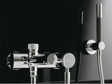 DA-DA - Wall-mounted single handle bathtub mixer with hand shower by ZAZZERI - view 2